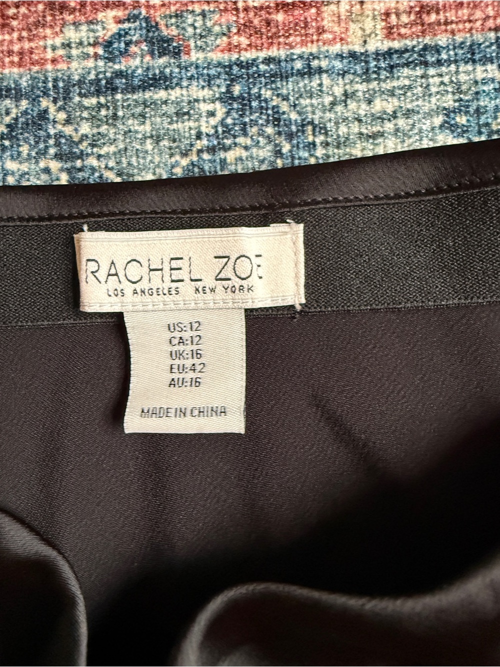 Rachel Zoe Black Satin Midi Slip Skirt - Picture 2 of 2